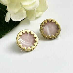 NEW House of Harlow 1960 Sunburst Pink Quartz Earrings